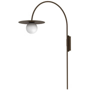 Applique Flat 1xE27 sfera bianca bronzo Luminex