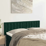 Testiera Verde Scuro 144x5x78/88 cm in Velluto 346473