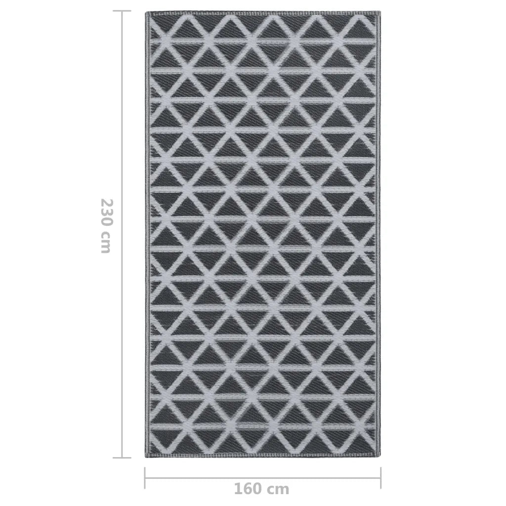 Tappeto da Esterni ARAKIL Nero 160x230 cm in PP CFW3251784