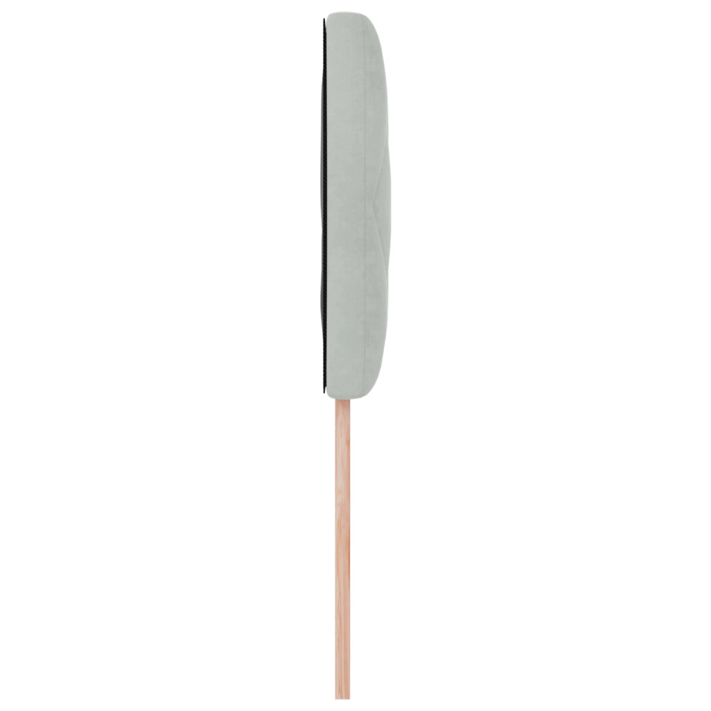 Testata LED Design a Blocchi di Diamante Grigio Chiaro 100 cm Velluto