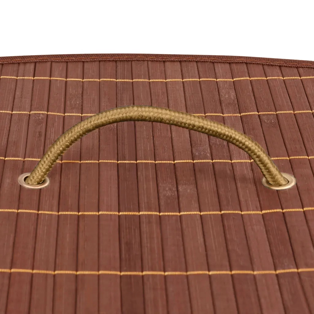 Cesto Portabiancheria Angolare in Bambù Marrone 60 L 320760