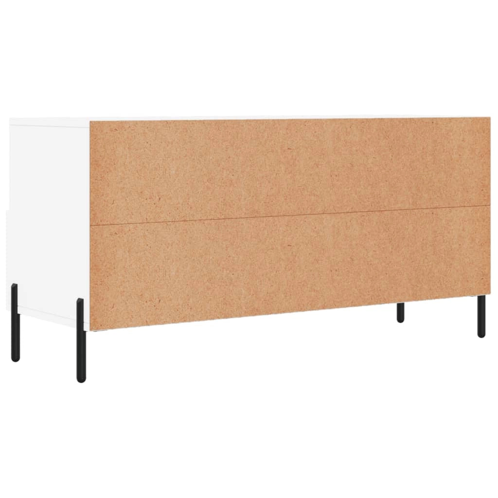 Mobile TV multimediale mensola TV credenza mobile TV sala da pranzo soggiorno camera da letto 102 x 36 x 50 cm legno ingegnerizzato bianco 02_0025589