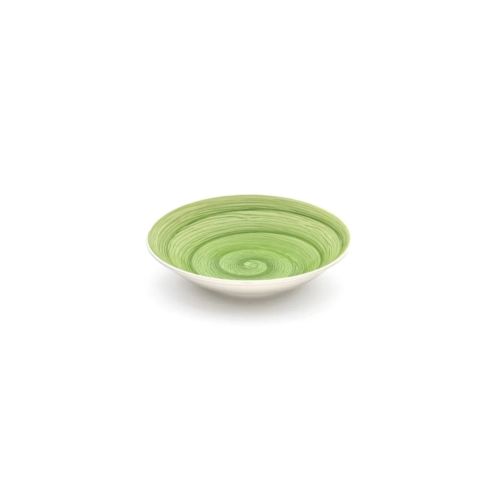 Piatto fondo lime memento table in ceramica dipinta a mano Ø 23,5 cm