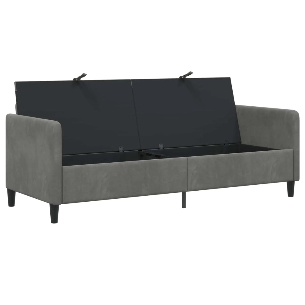 Divano con Storage Grigio Scuro 192 x 78 x 87 cm Poliestere 42036990