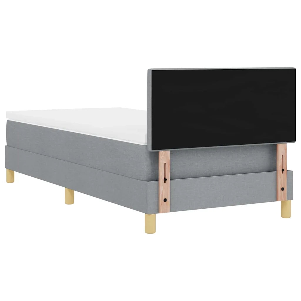Letto a Sorgente LED Grigio chiaro 80 x 200 cm Tessuto 3342394