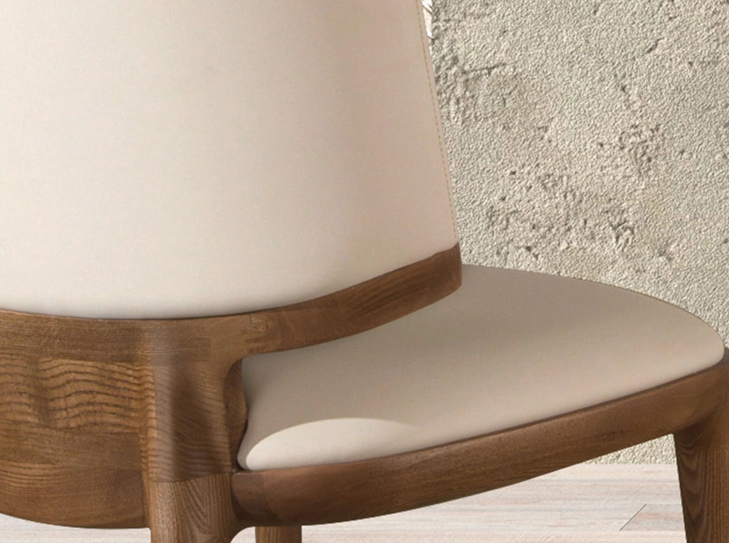 Sedia in similpelle crema