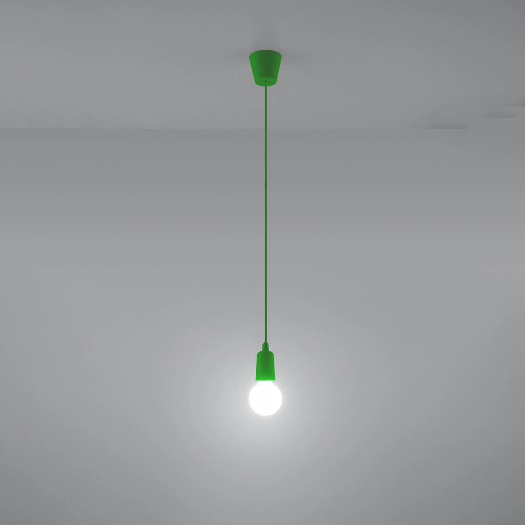 Lampada a sospensione Pure Lume Matero 1 verde E27 1 luce