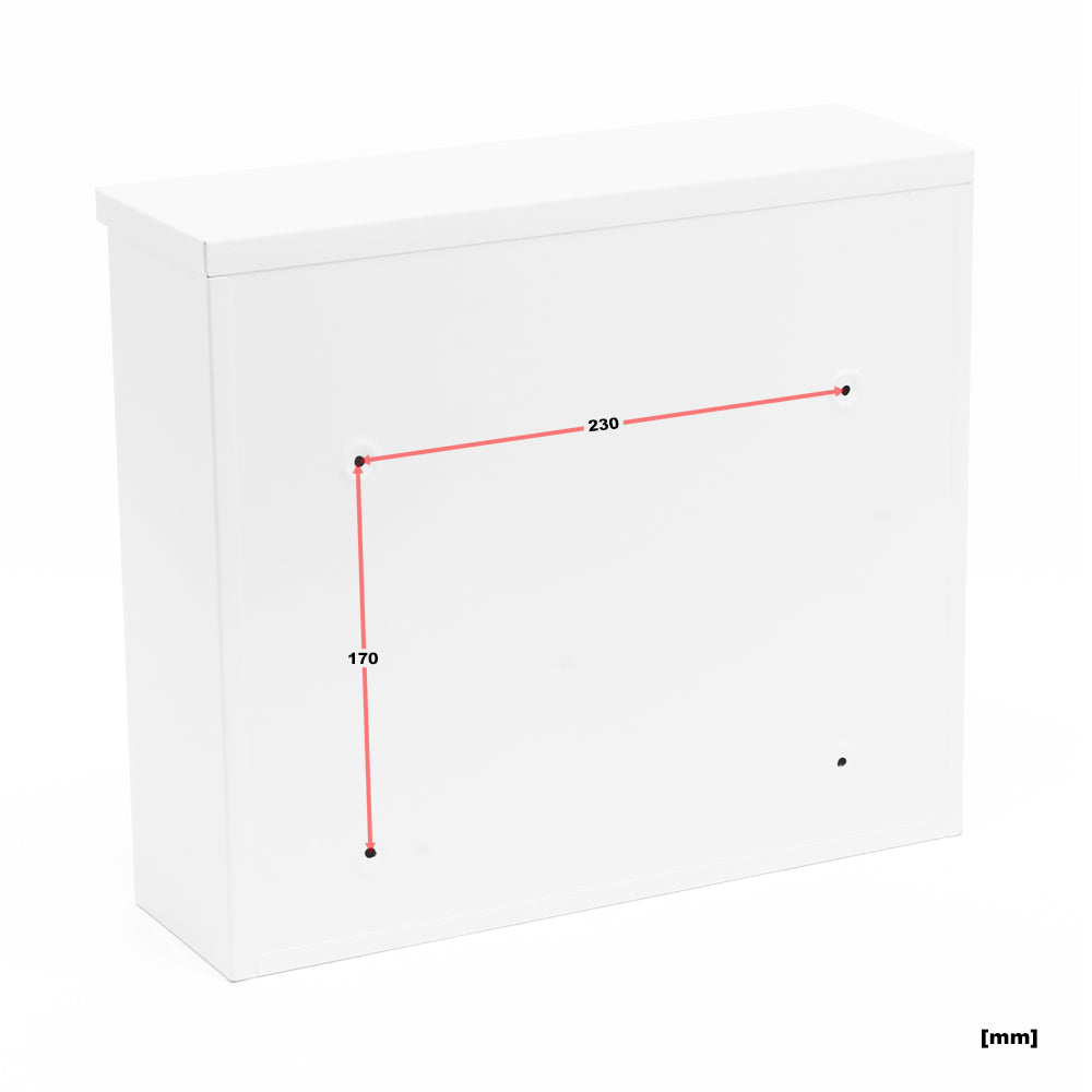 Cassetta postale singola V13, bianca in acciaio zincato verniciato a polvere
