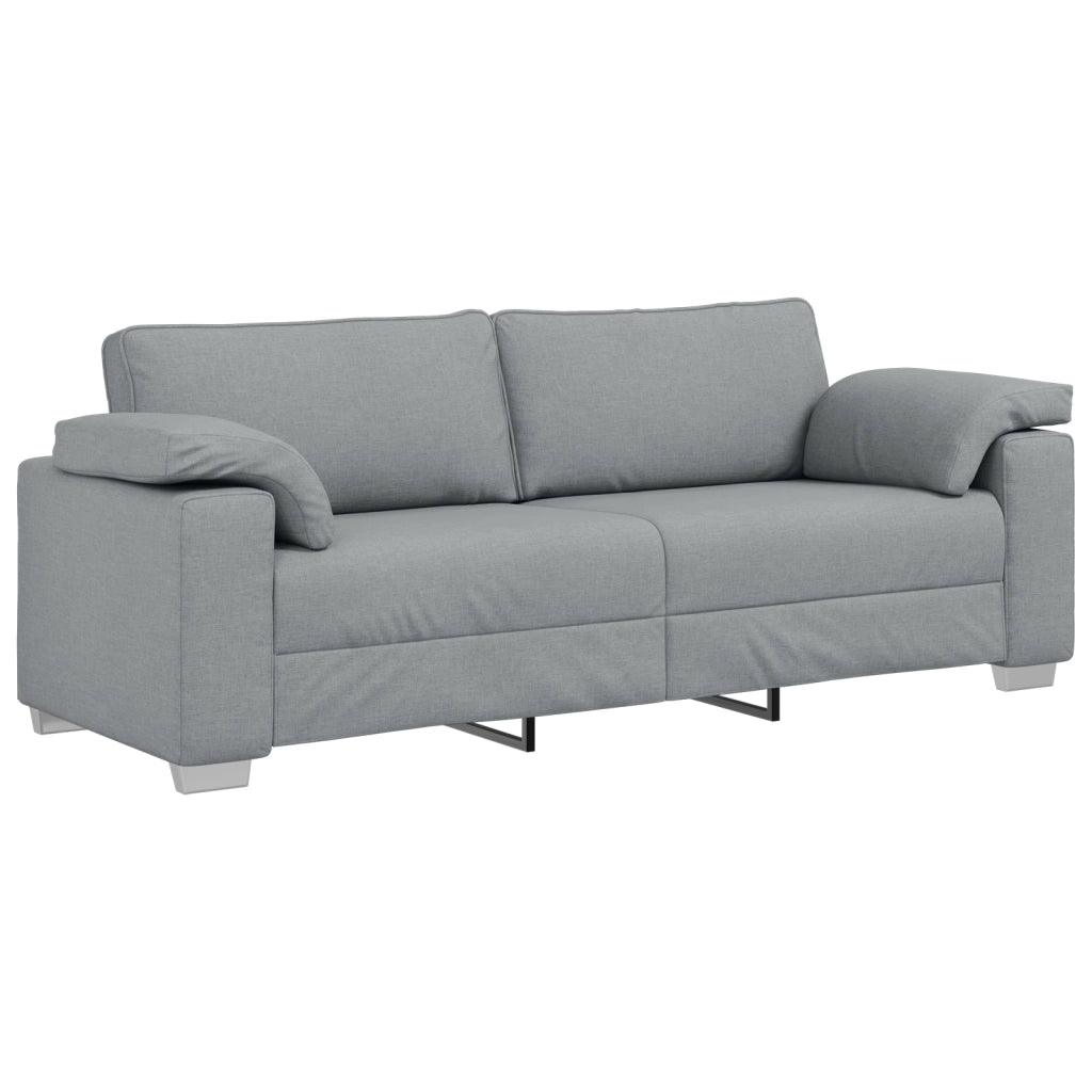 Divano 3 posti  grigio chiaro 178 cm in tessuto