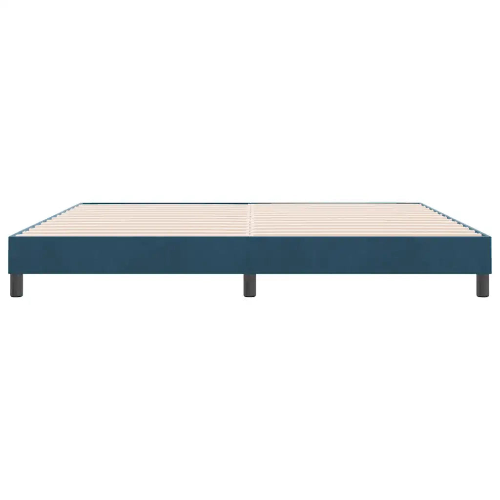 vidaXL Giroletto a Molle senza Materasso Blu Scuro 180x210 cm Velluto