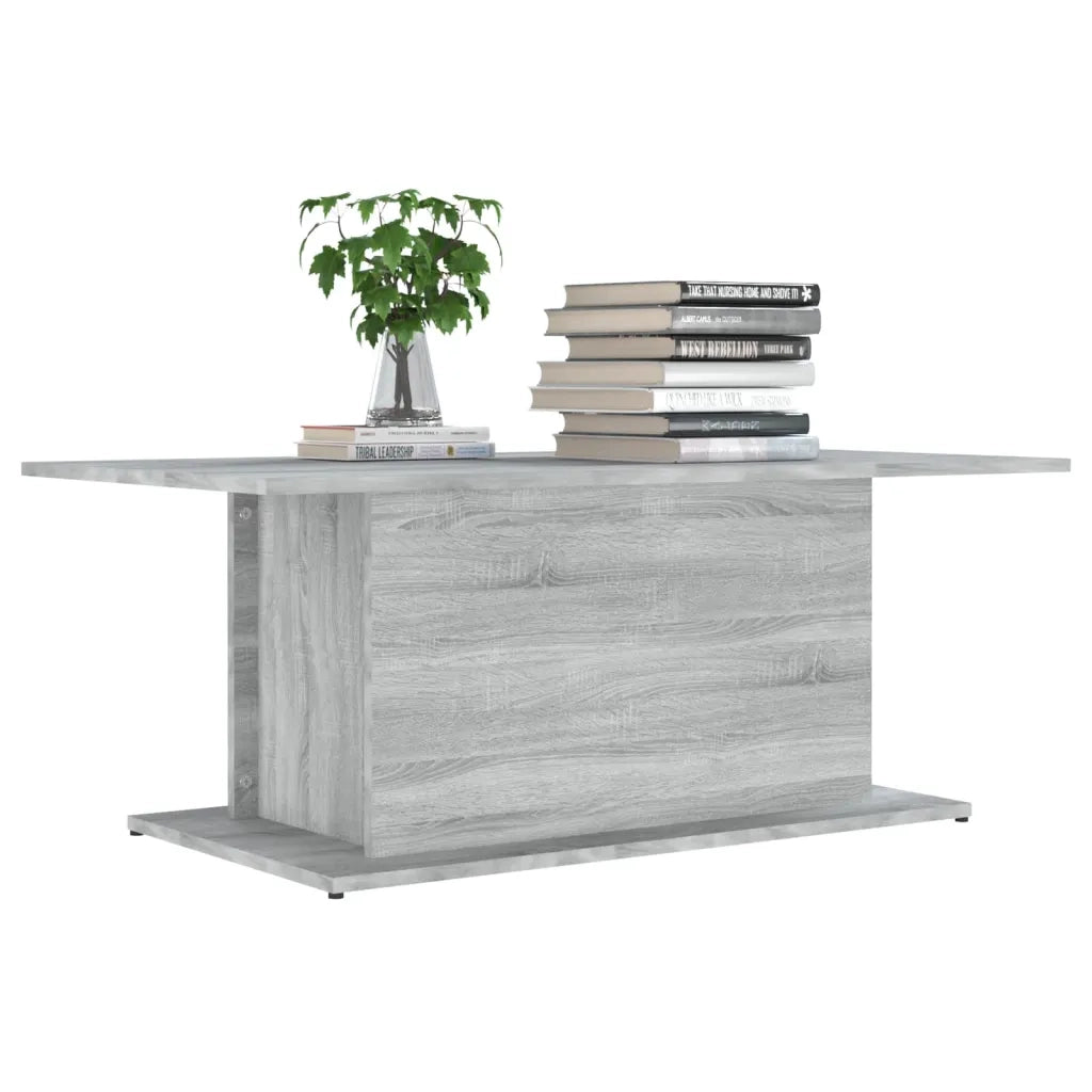Tavolino da Salotto-Tavolino da soggiorno-Tavolo Grigio Sonoma 102x55,5x40 cm in Truciolato