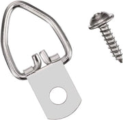 D-Ring Bildophangers Robusti (100 pezzi) con viti per l'appoggio di orologi, dipinti, opere d'arte, immagini, crocifissi