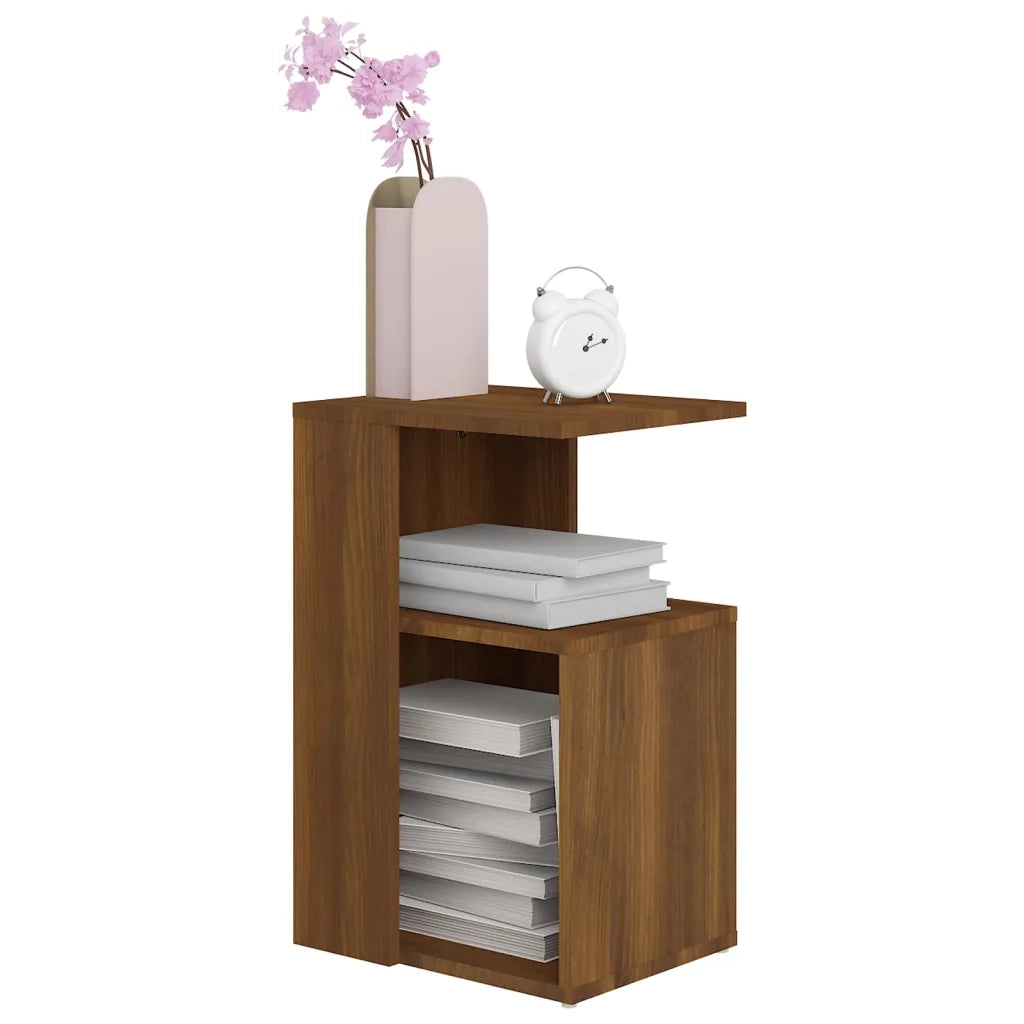 Tavolino da Salotto Rovere Marrone 36x30x56cm Legno Multistrato 815191