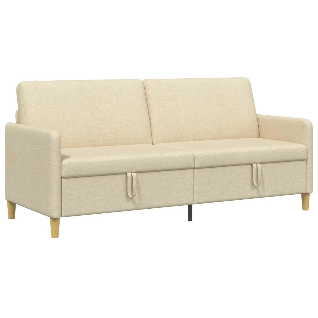 Divano con Storage Crema 192 x 78 x 87 cm Poliestere 42036982