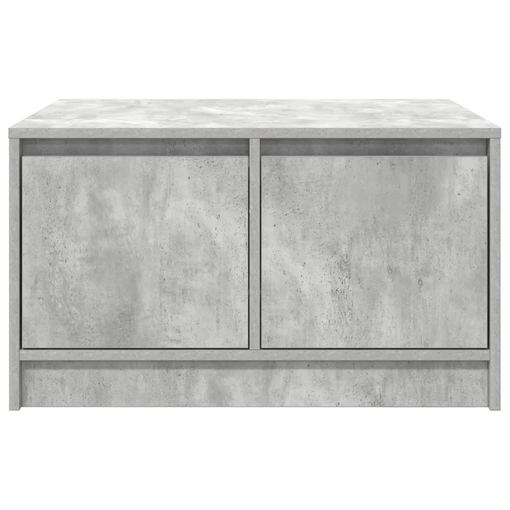 Tavolino da Salotto con Cassetti-Tavolino da soggiorno-Tavolo Grigio Cemento 70,5x70x40 cm