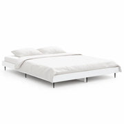 Letto matrimoniale | Letto per adulti | Giroletto Bianco 135x190 cm in Legno Multistrato
