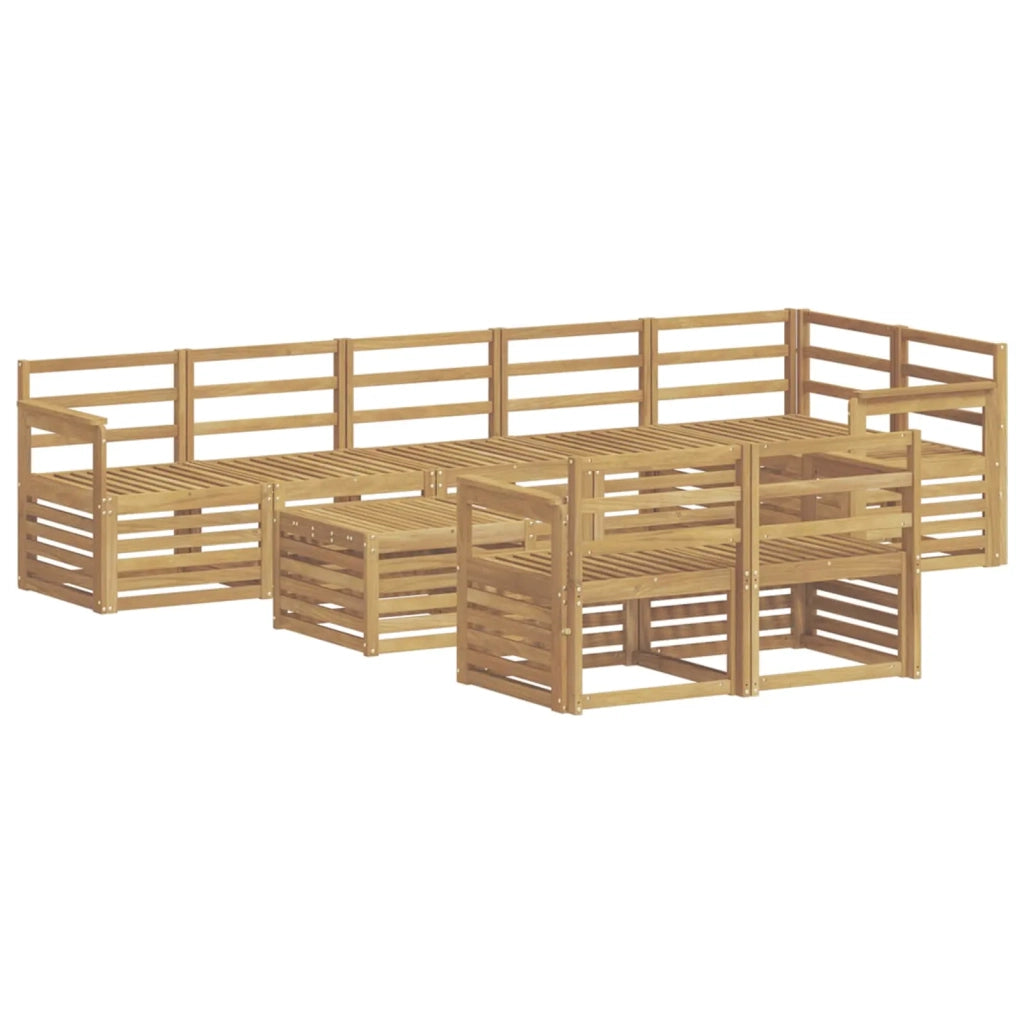 Set di divani da esterno 9 pcs Bianco 59 x 59 x 37 cm 3392059