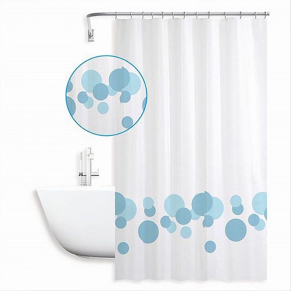 Trade Shop - Tenda Per Doccia Vasca Bagno Design Con Cerchi Bicolore 180x200cm 12 Ganci 87599 -