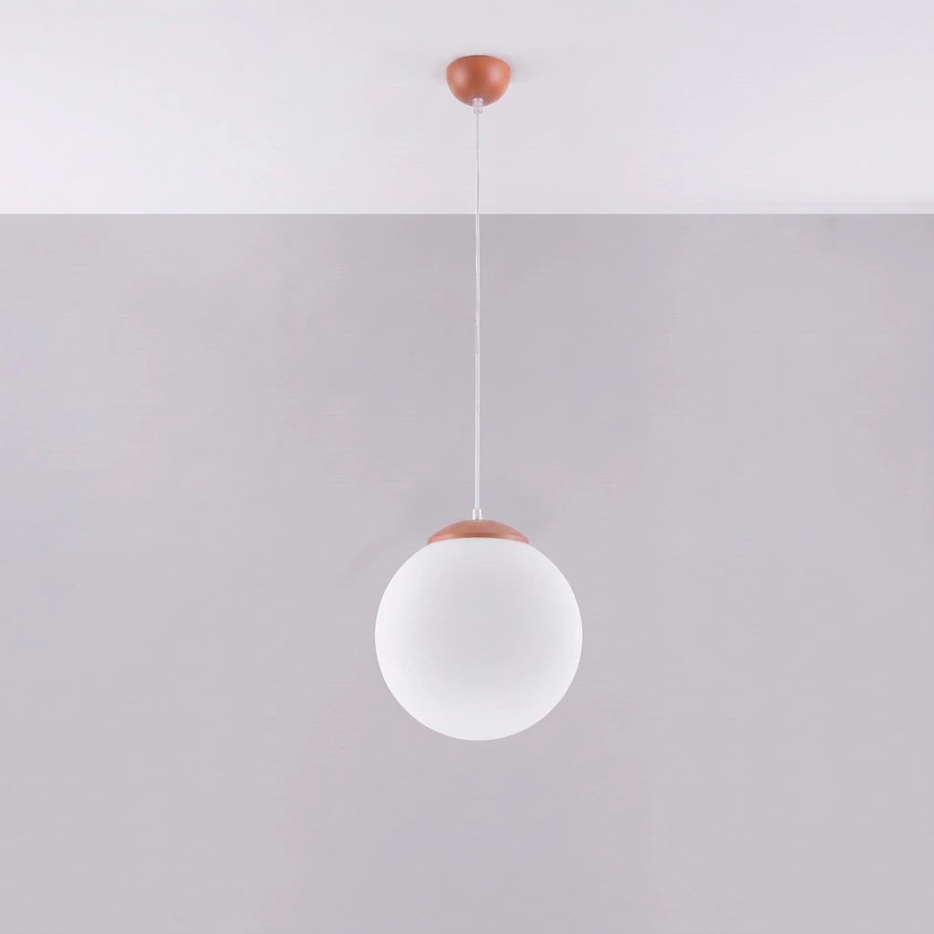 Lampada a sospensione UGO 30 ocra rossa