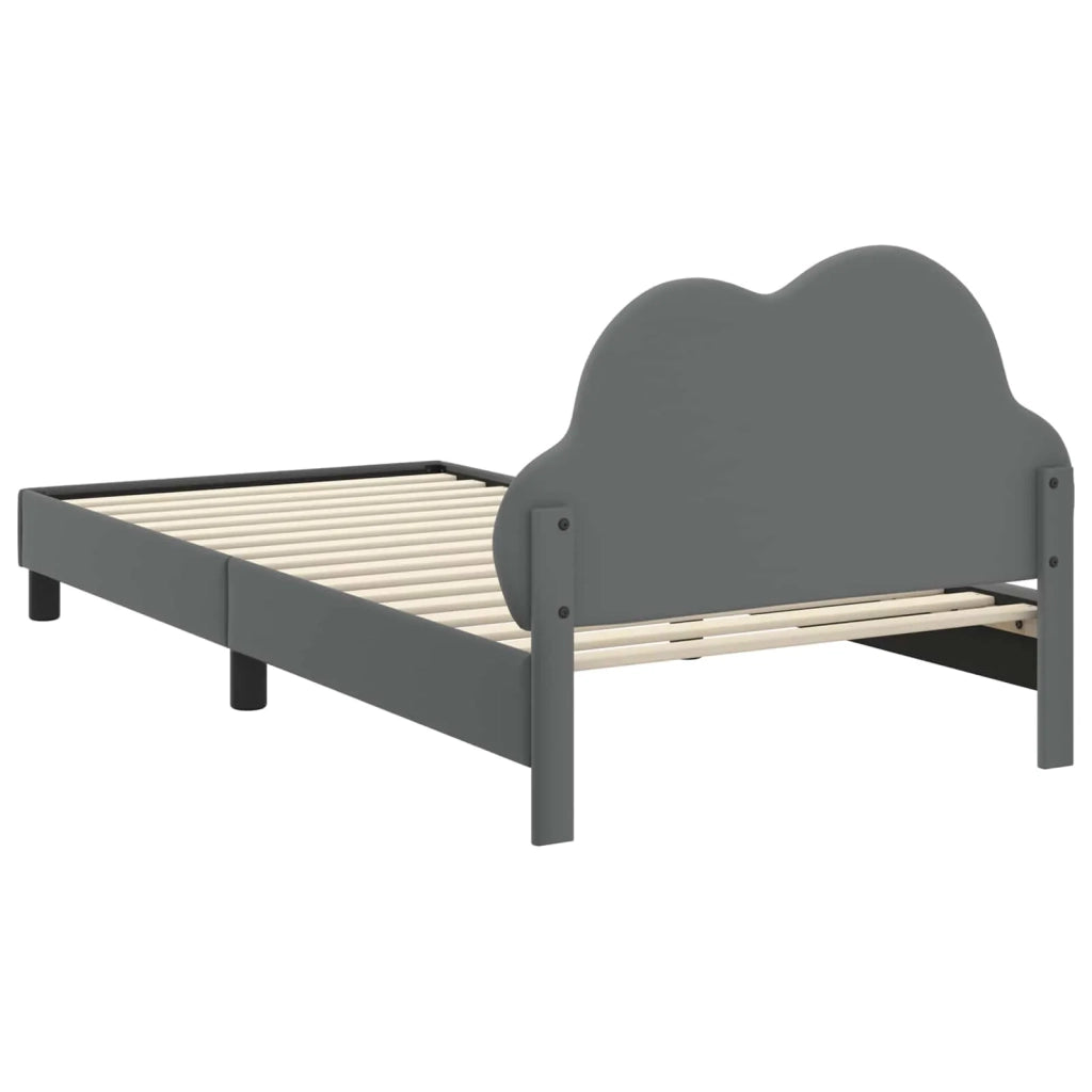 Struttura letto bambini con testata Grigio Chiaro 80 x 200 cm