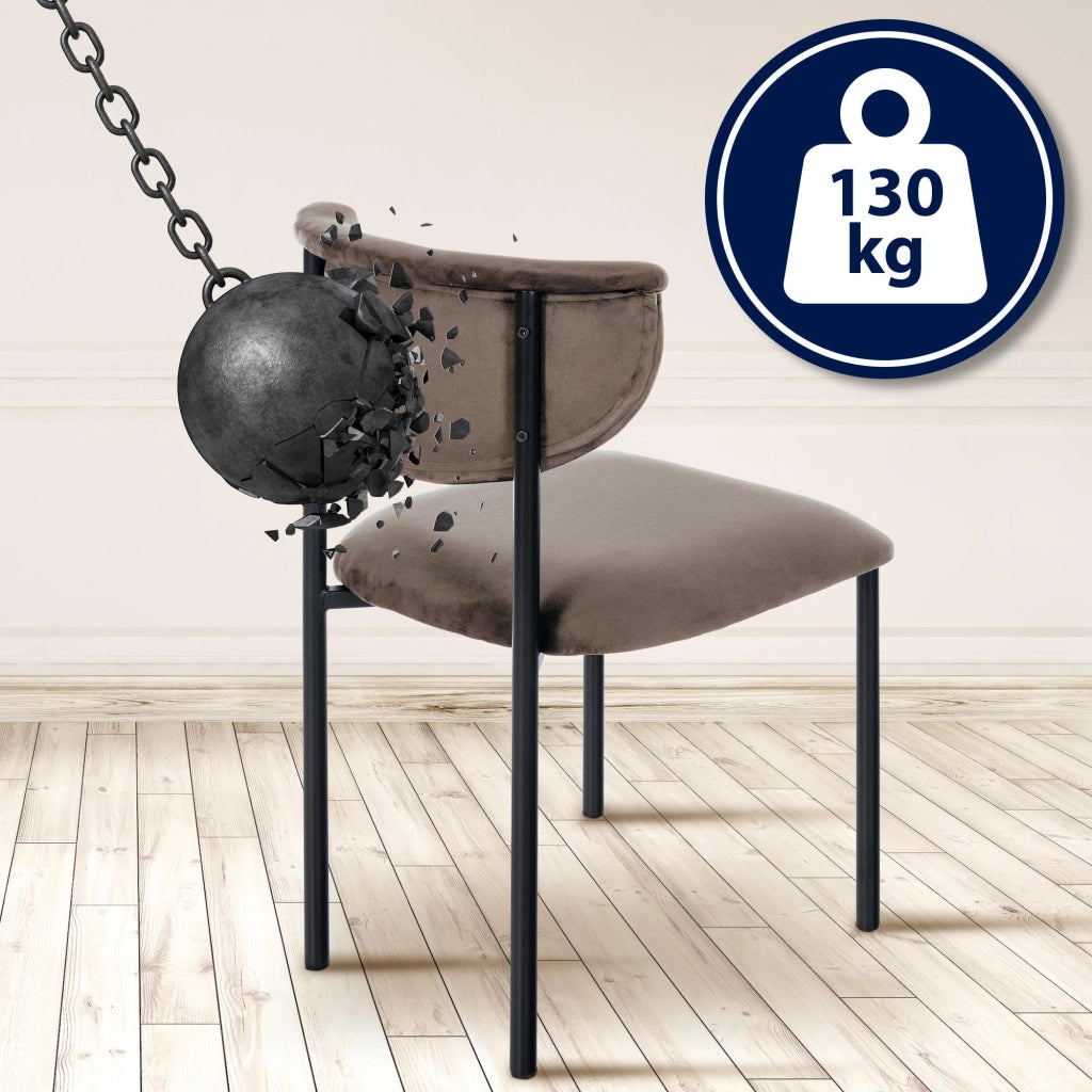 Set di 2 sedie visitatore Gambell velluto 6