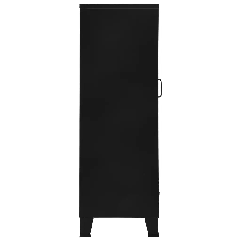 Armadio Ufficio Reticolato Industriale Nero 75x40x120cm Acciaio 145355