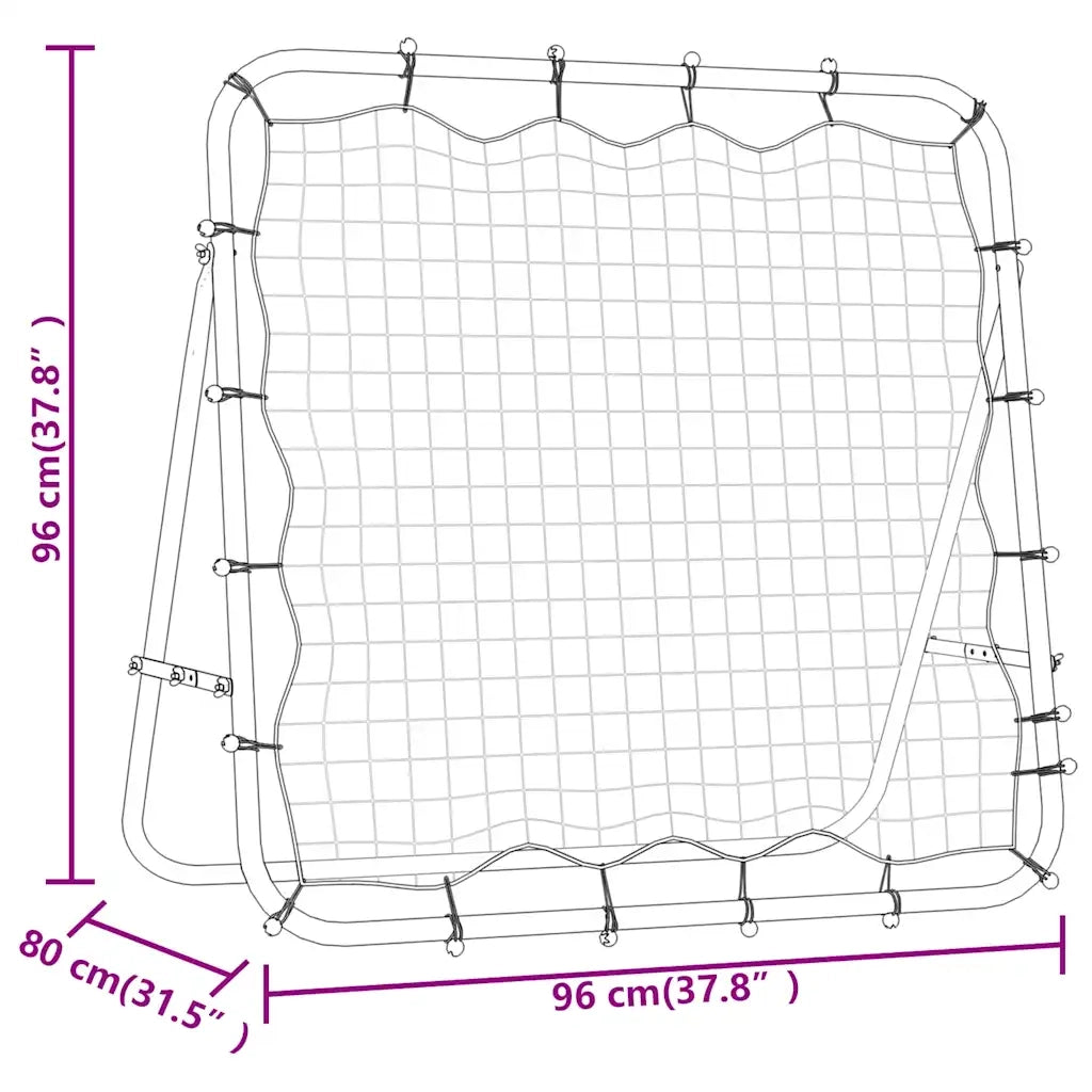 Rimbalzatore da Calcio Regolabile 96x80x96 cm Acciaio e PE CFW4486312