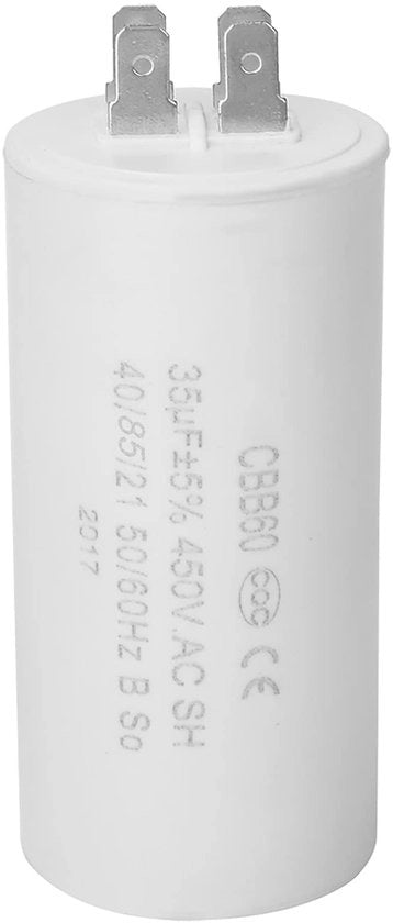 Condensatore di condizionamento 35uF 450V - CBB60 - Ambientalmente amichevole - 4 poli - Alta capacità di sovraccarico - Resina epoxy fiamma-resistente - Condensatore di motori