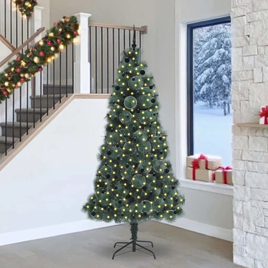 Albero di Natale artificiale pre-illuminato con set di palline 3396191