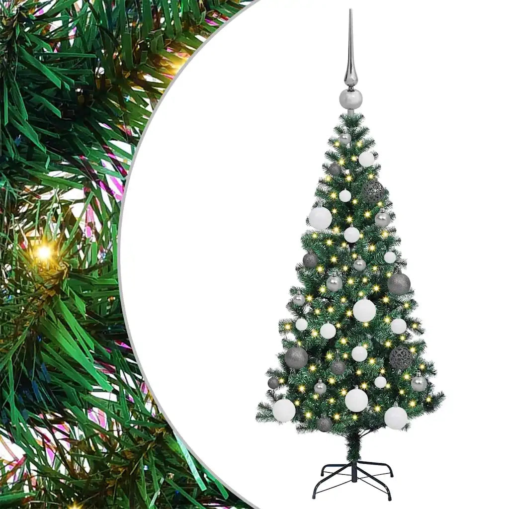 Albero di Natale artificiale con luci integrate Verde 120 cm 3396735