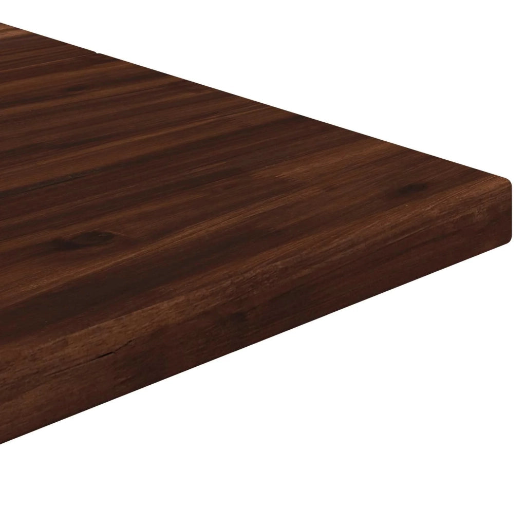 120 x 70 x 75 cm Legno di Acacia Massello Marrone scuro e Nero 937593