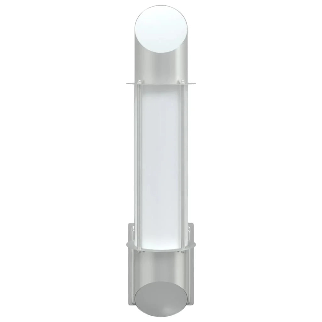 Set di 2 applique da esterno IP44 10,5 x 14 x 48 cm illuminazione da giardino dal design moderno in acciaio inox argento 02_0056605
