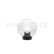 LUMETTO POLLY SFERA TRASPARENTE MONTATURA NERA 1 LUCE ATTACCO E27 IP44 20x21CM