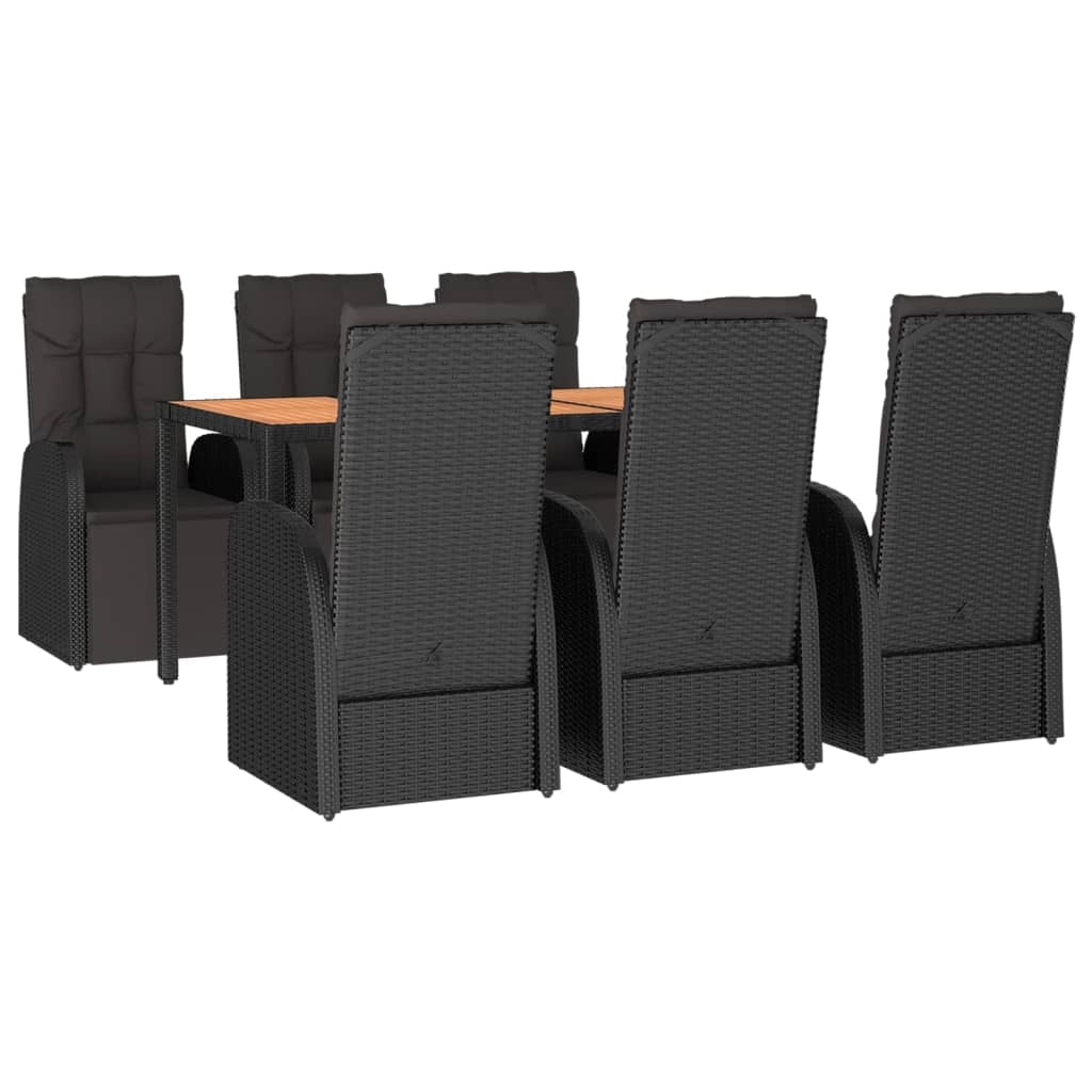 Set da pranzo da esterno 7 pezzi polyrattan nero e legno di acacia 02_0014371