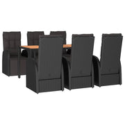 Set da pranzo da esterno 7 pezzi polyrattan nero e legno di acacia 02_0014371