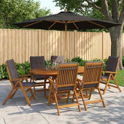 Set da pranzo da esterno con ombrellone 8 pz Antracite 3438544
