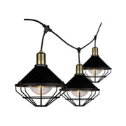 Stringa LED Ligh 3m con 6 lampadine Matt Black IP65