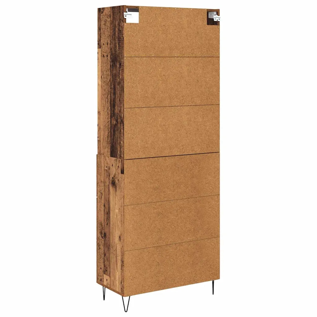 Credenza con cassetto 2 pz | Madia | Buffet da pranzo | Armadio da pranzo Legno vecchio Legno multistrato