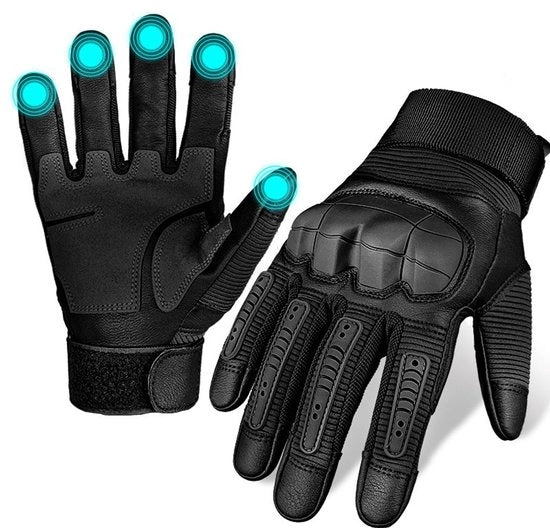 Manopole tattiche - Unisex - Articoli a dita touchscreen rigidi - Manopole da caccia - Guanti da motociclista - Attrezzatura all'aperto - Nero - Un paio