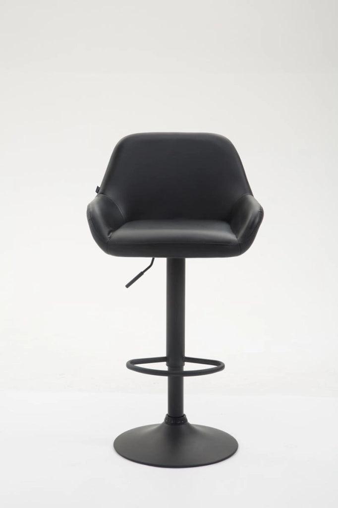 Sgabello Braga in similpelle nero,nero