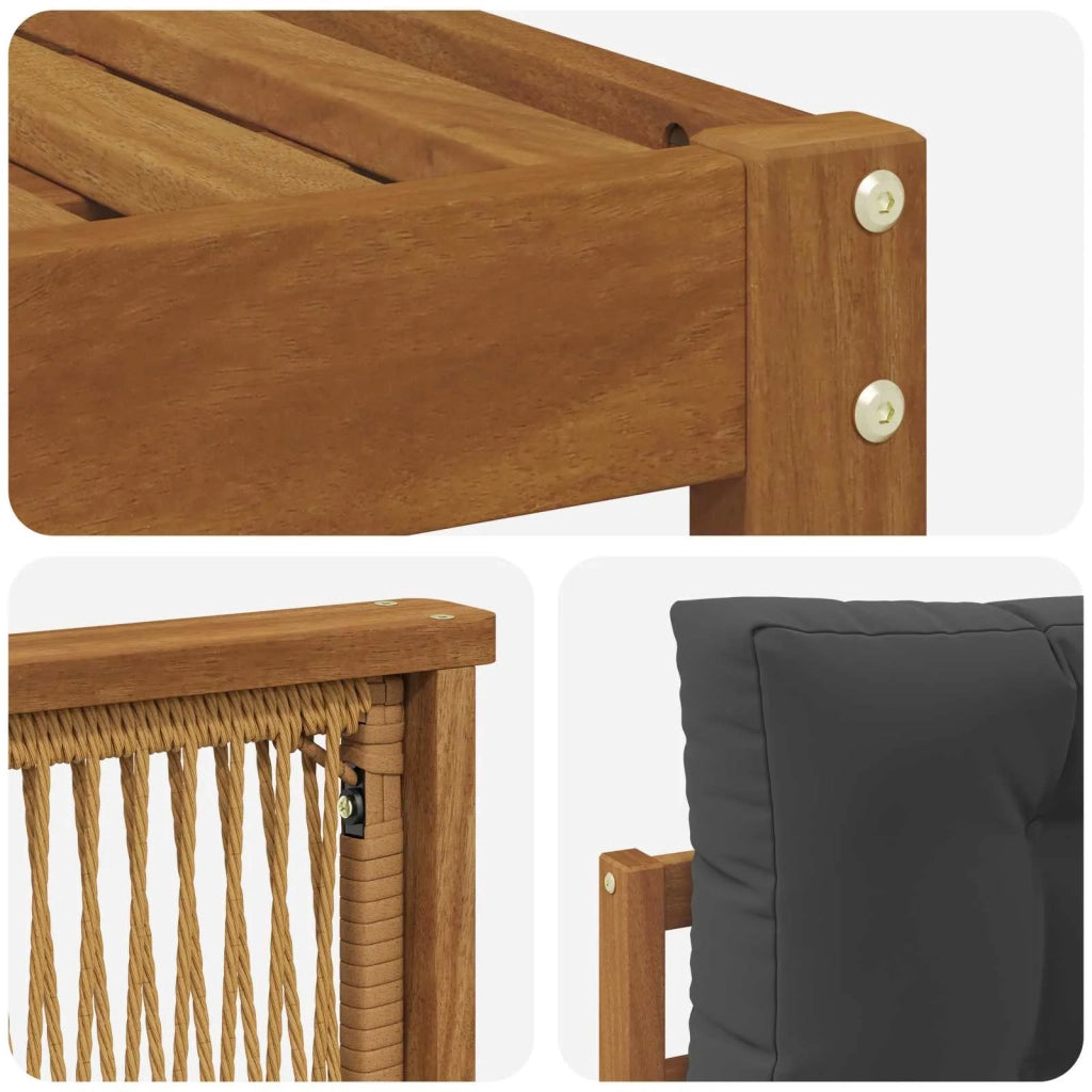 Set di divani da esterno 5 pz Naturale e Antracite 3383000