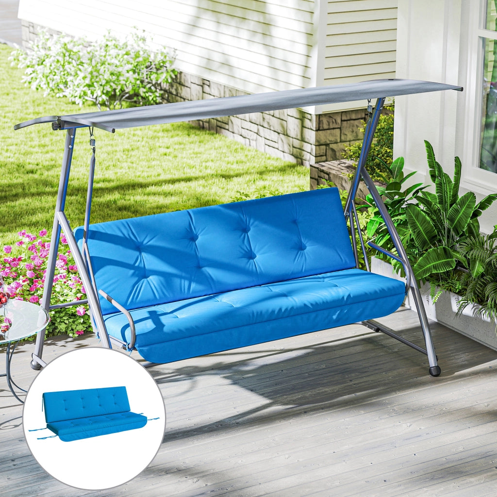 Set Cuscini per Altalena Giardino 170 cm ¨C zephmum ¨C Blu