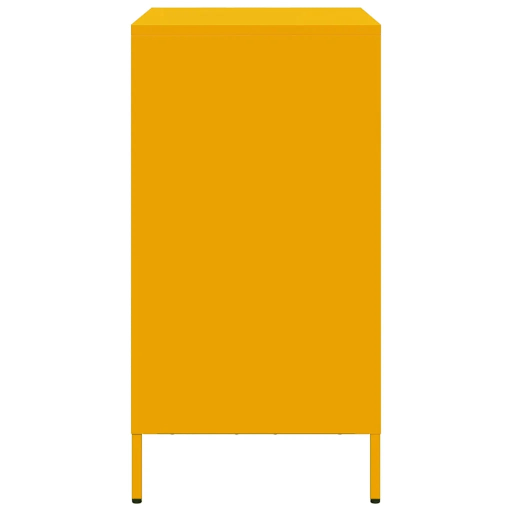 Credenza Giallo Senape 68x39x73,5 cm Acciaio Laminato a Freddo