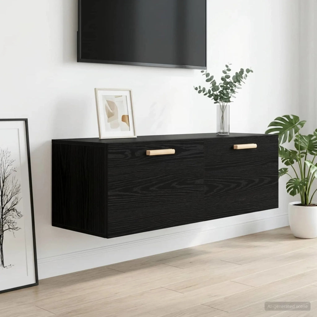 Armadietto a muro Rovere nero 100 x 36,5 x 35 cm 8009827