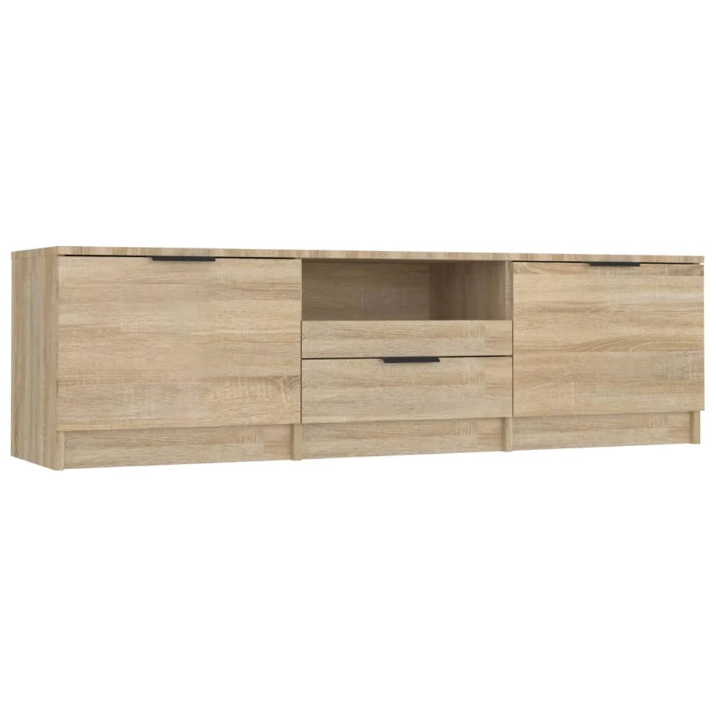 Mobile TV multimediale mensola TV credenza TV sala da pranzo soggiorno camera da letto rovere Sonoma 140 x 35 x 40 cm legno ingegnerizzato marrone 02_0027475