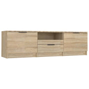 Mobile TV multimediale mensola TV credenza TV sala da pranzo soggiorno camera da letto rovere Sonoma 140 x 35 x 40 cm legno ingegnerizzato marrone 02_0027475