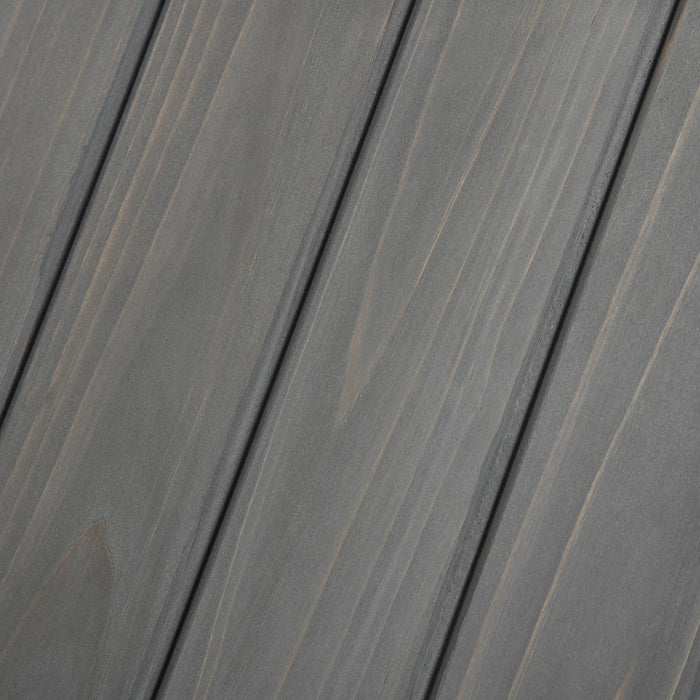 Cuccia per Cani a Casetta 83,5x54x82,5 cm in in Legno di Pino Grigio e Bianco