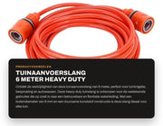 Slang di irrigazione per giardino a alta pressione 6m - plastica - resistente alle sollecitazioni - con connettore rapido - impermeabile