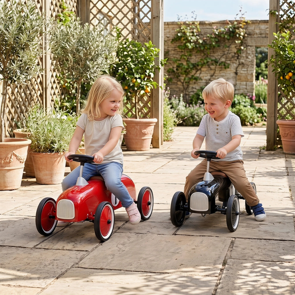 Macchina da corsa cavalcabile ruote silenziose sedile ergonomico, Gioco macchinina ride per bambini 18+ mesi leggero e portatile Nero