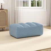 DIVANO Modulare senza struttura con ottomano Blu in pile granulato
